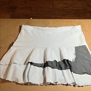 Elegant Light Blue Ruffled Tennis/Golf/Pickleball skort, with black accent. Med